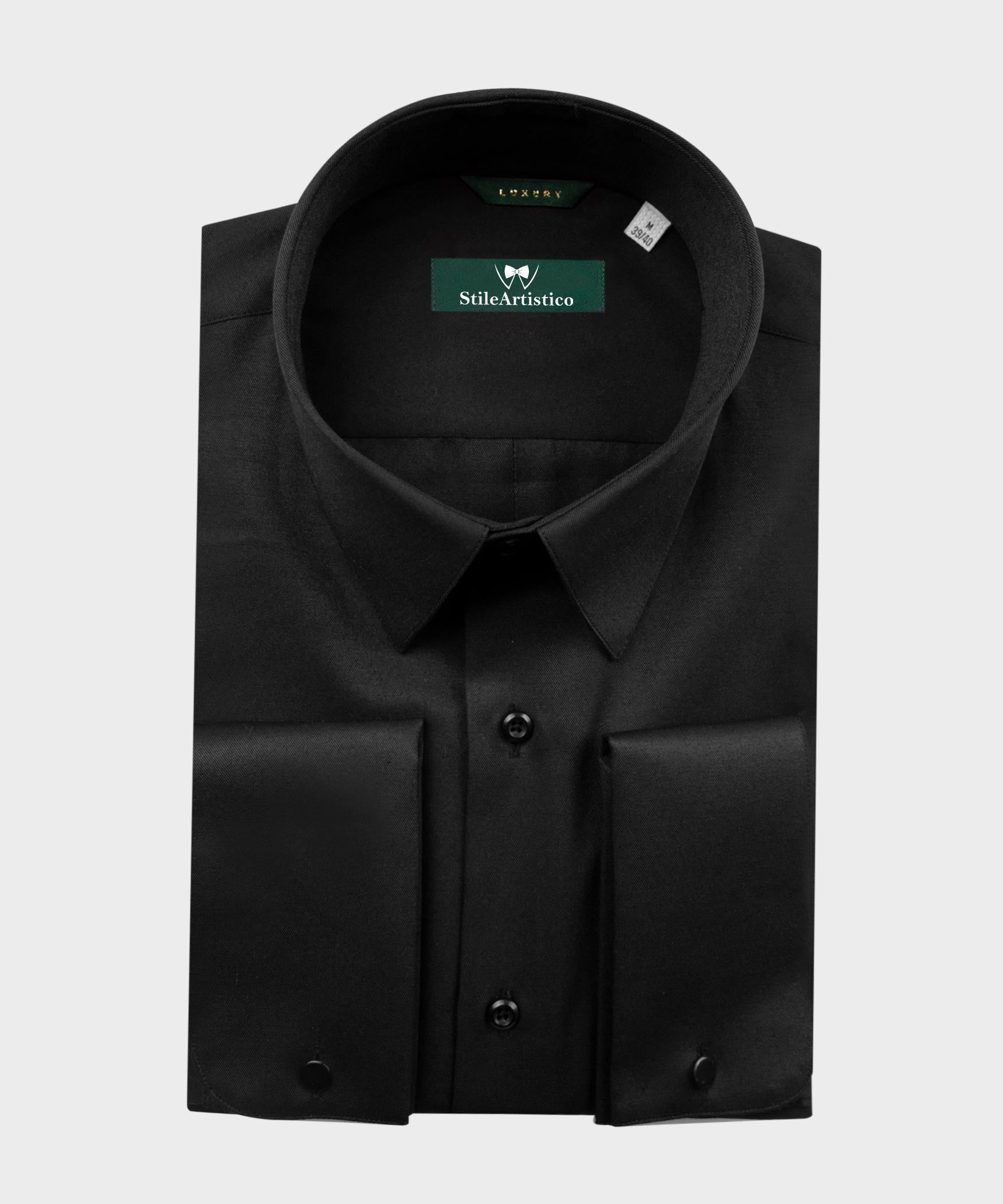 Pointed Collar Shirt - Shirt | Black Tuxedo Style