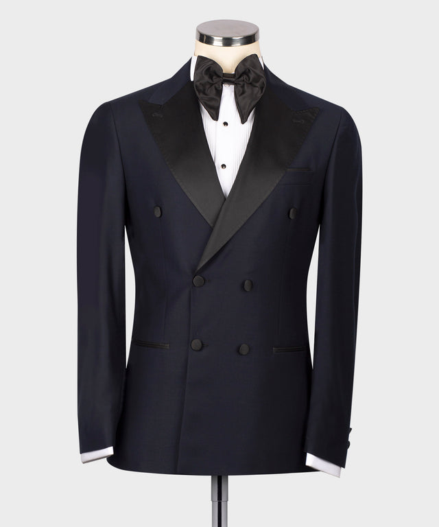 Black Satin Collar Navy Classic Tuxedo