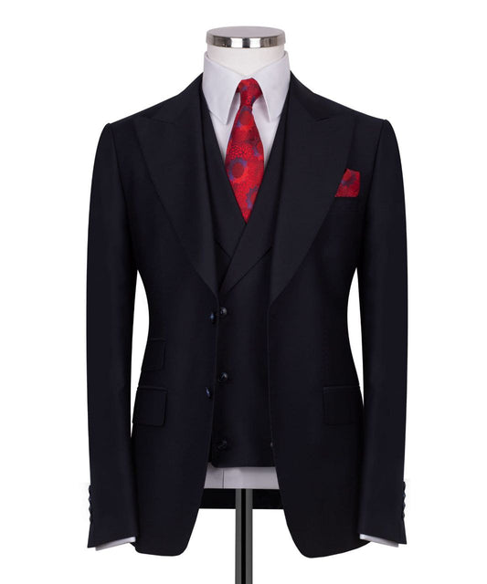 Navy Blue 3-Piece Classic Suit