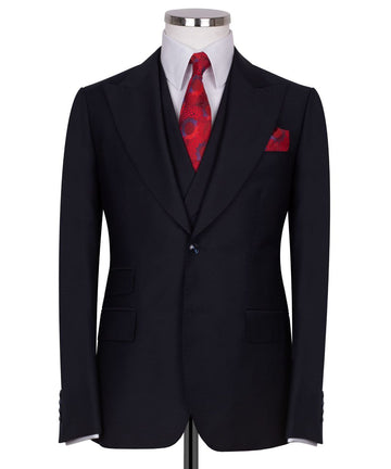 Navy Blue 3-Piece Classic Suit