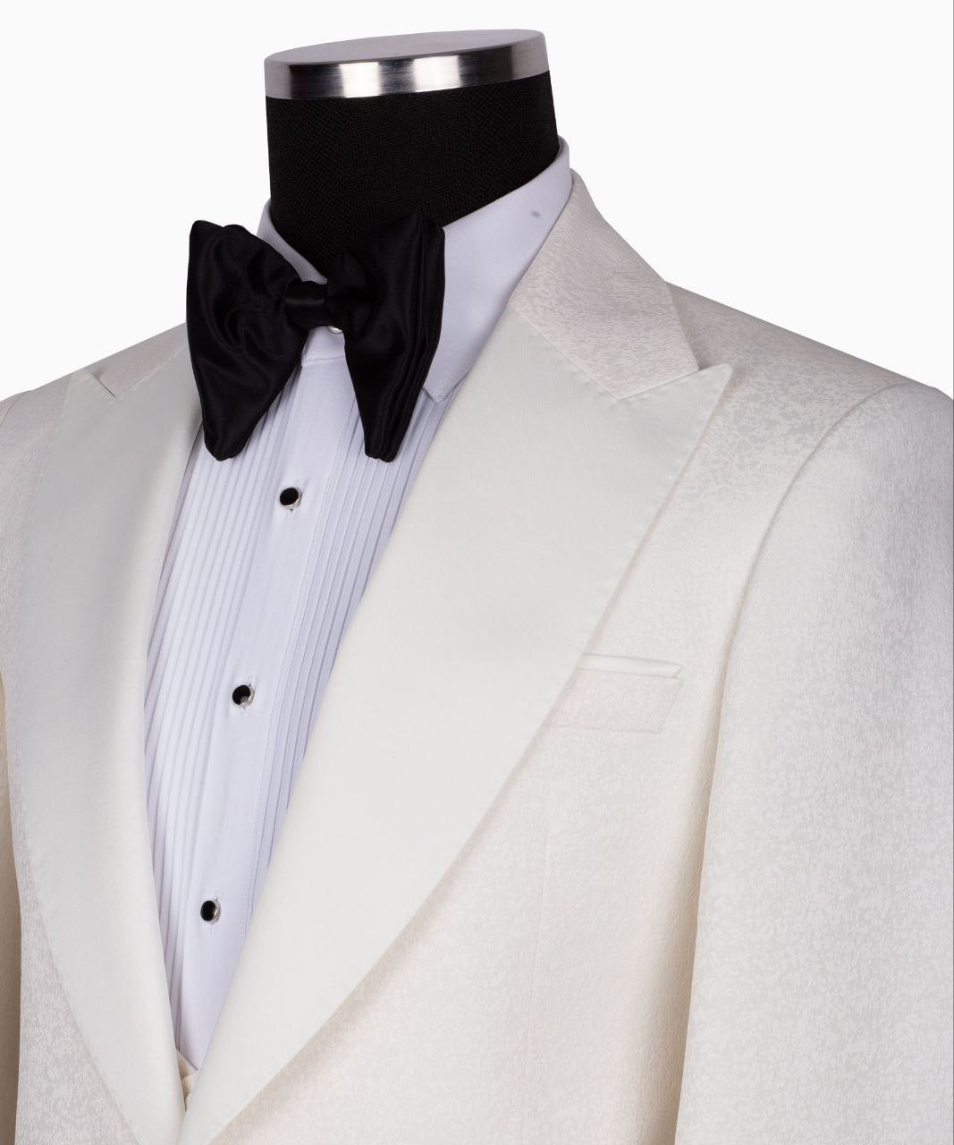 Cream Peak Lapel Cream Tuxedo - Triple Tuxedo | Black Tuxedo Style