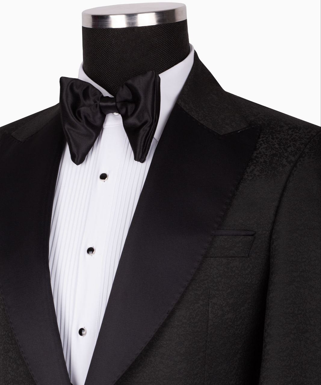 Black Peak Lapel Black Tuxedo - Triple Tuxedo | Black Tuxedo Style