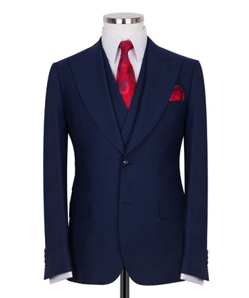 Navy Blue 3 Piece Classic Suit