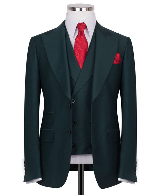 Dark Green 3-Piece Classic Suit