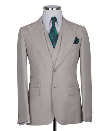 Beige 3-Piece Classic Suit