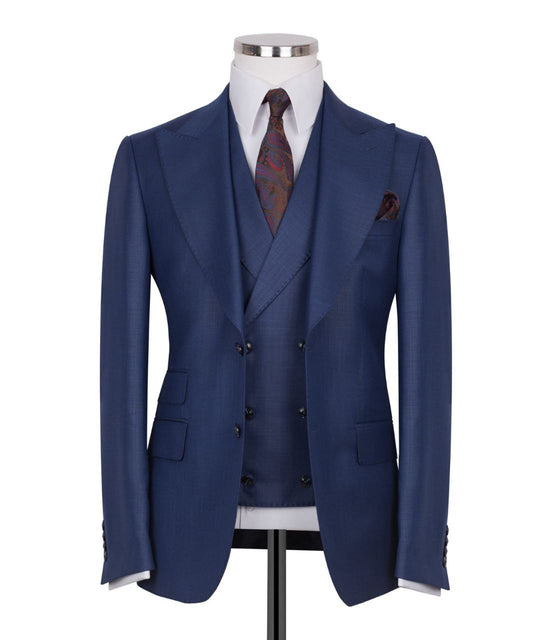 Navy Blue 3-Piece Classic Suit