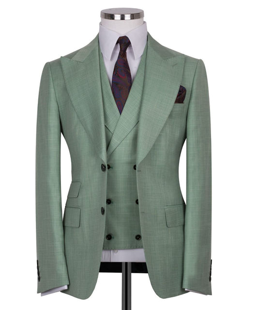 Green Filafil 3-Piece Classic Suit