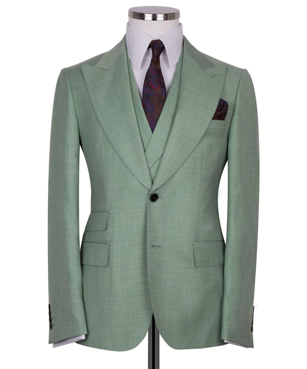 Green Filafil 3-Piece Classic Suit