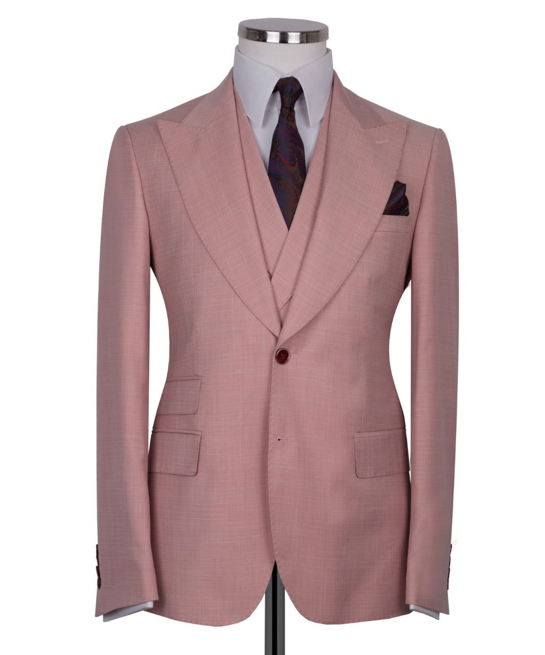 Pink Flafil 3-Piece Classic Suit