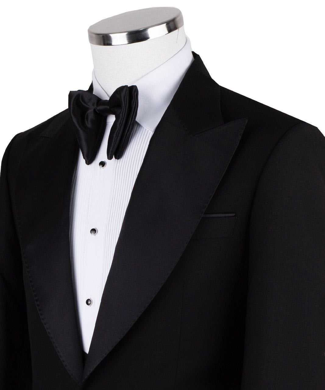 Black Wool Shawl Lapel Three-Piece Tuxedo | Charly Luxury