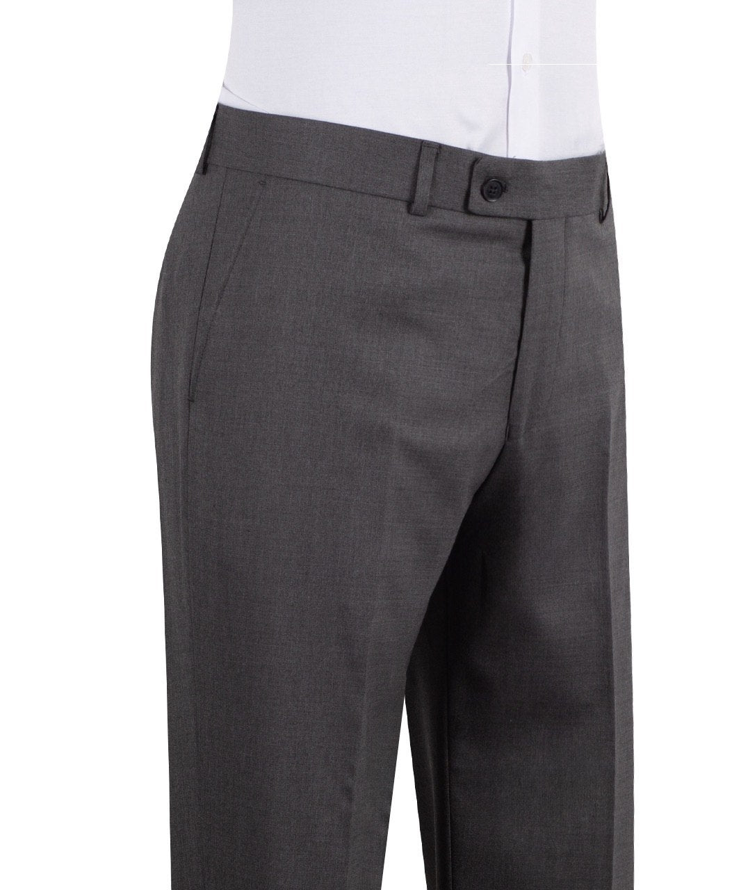 Dark Grey Wool Blend Double Breasted Suit | Charly Luxury
