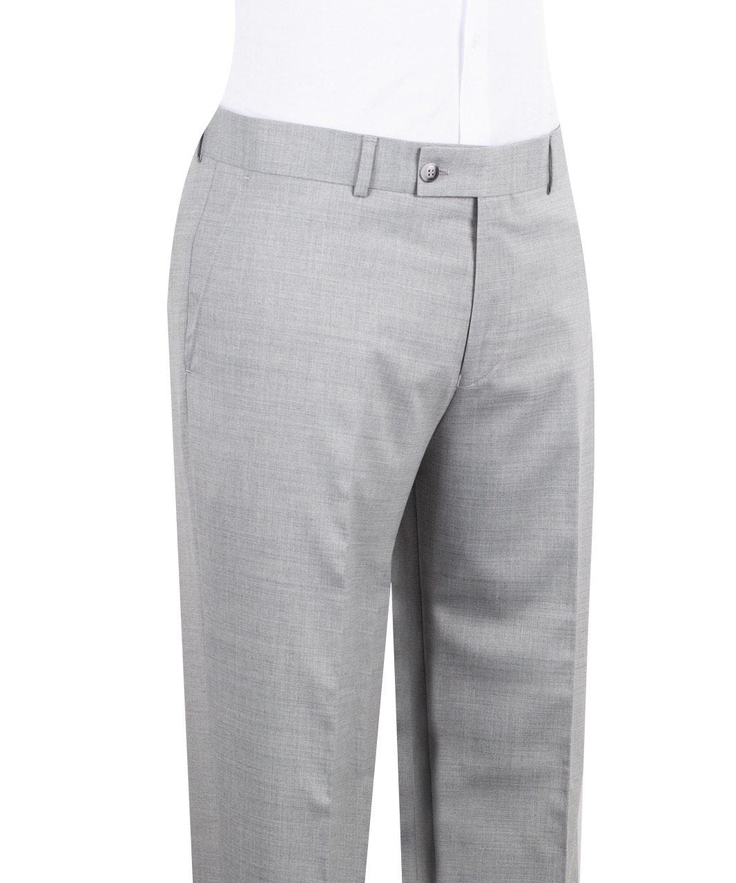 Light Grey Wool Double Breasted Suit | Charly Luxury