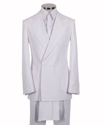 Charly Luxury — Ivory Pure Wool Double-Breasted Suit